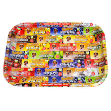 Load image into Gallery viewer, HONEYPUFF Tinplate Metal Rolling Tray, Big Size 11.3” x 7.3” Cigarette Rolling Paper, Smooth Rounded Edge Rolling Paper Trays