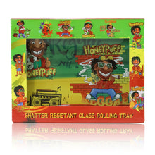 Load image into Gallery viewer, HONEYPUFF Glass Smoking Rolling Tray Premium Shatter Resistant Glass Rolling Tray