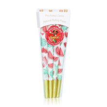 Load image into Gallery viewer, HONEYPUFF Mix Fruit Flavored Pre Rolled Cones, King Size Pre Rolled Rolling Paper with Golden Tips, Slow Burning Pre Rolled Paper Cones with Cones Loaders (8 Pcs)