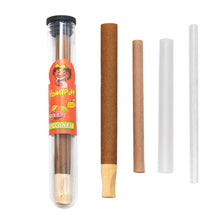 Load image into Gallery viewer, HONEYPUFF 98 mm Cherry Flavored Pre Rolled Cones, Wood Tips Rolling Cones &amp; Glass Cigarette Holder, 1 PCS /Tube 24Tubes / Box