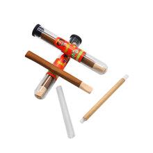 Load image into Gallery viewer, HONEYPUFF 98 mm Watermelon Flavored Pre Rolled Cones, Wood Tips Rolling Cones &amp; Glass Cigarette Holder, 1 PCS /Tube 24Tubes / Box