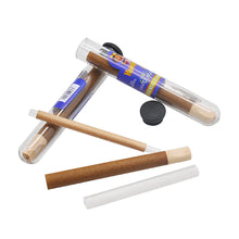 Load image into Gallery viewer, HONEYPUFF 98 mm Blueberry Flavored Pre Rolled Cones, Wood Tips Rolling Cones &amp; Glass Cigarette Holder, 1 PCS /Tube 24Tubes / Box
