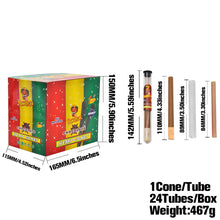 Load image into Gallery viewer, HONEYPUFF Chocolate Flavors Pre Rolled Cones with Wood Tips, King Size Rolling Paper &amp; Glass Cigarette Holder, Slow Burning Rolling Cones, 1 PCS/ Tube 24 Tubes/Box