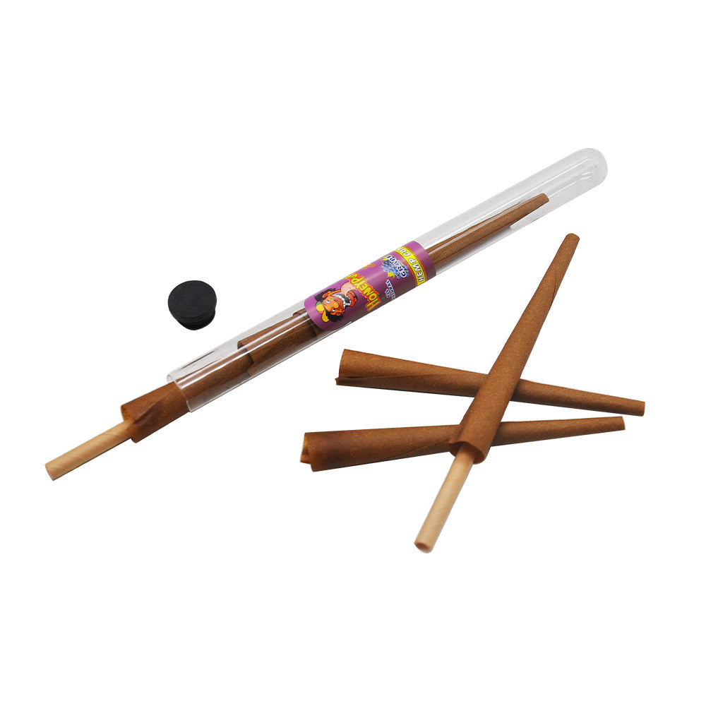 HONEYPUFF Grape Flavors Pre Rolled Cones with Tips, King Size Pre Rolled Rolling Paper, Natural Rolling Papers & Glass Cigarette Holder, 3Cone/Tube 24Tubes/Box