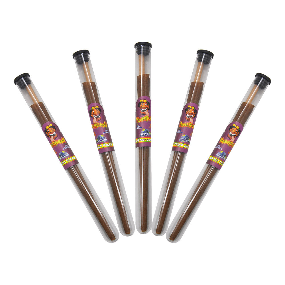 HONEYPUFF Grape Flavors Pre Rolled Cones with Tips, King Size Pre Rolled Rolling Paper, Natural Rolling Papers & Glass Cigarette Holder, 3Cone/Tube 24Tubes/Box