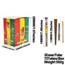 Load image into Gallery viewer, HONEYPUFF Banana Flavors Pre Rolled Cones with Tips, King Size Pre Rolled Rolling Paper, Natural Rolling Papers &amp; Glass Cigarette Holder, 3Cone/Tube 24Tubes/Box
