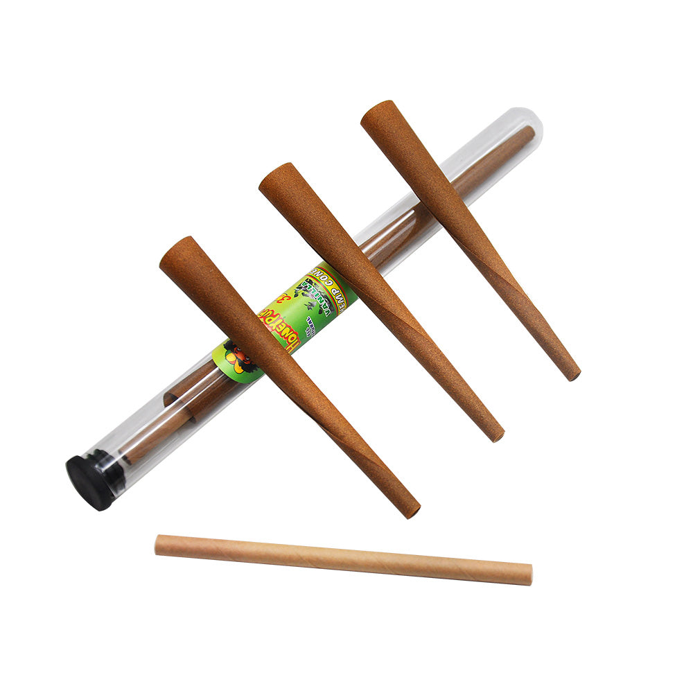 HONEYPUFF Vanilla Flavors Pre Rolled Cones with Tips, King Size Pre Rolled Rolling Paper, Natural Rolling Papers & Glass Cigarette Holder, 3Cone/Tube 24Tubes/Box