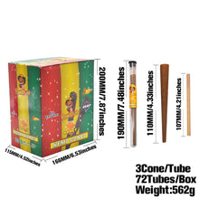 Load image into Gallery viewer, HONEYPUFF Honey Flavors Pre Rolled Cones with Tips, King Size Pre Rolled Rolling Paper, Natural Rolling Papers &amp; Glass Cigarette Holder, 3Cone/Tube 24Tubes/Box