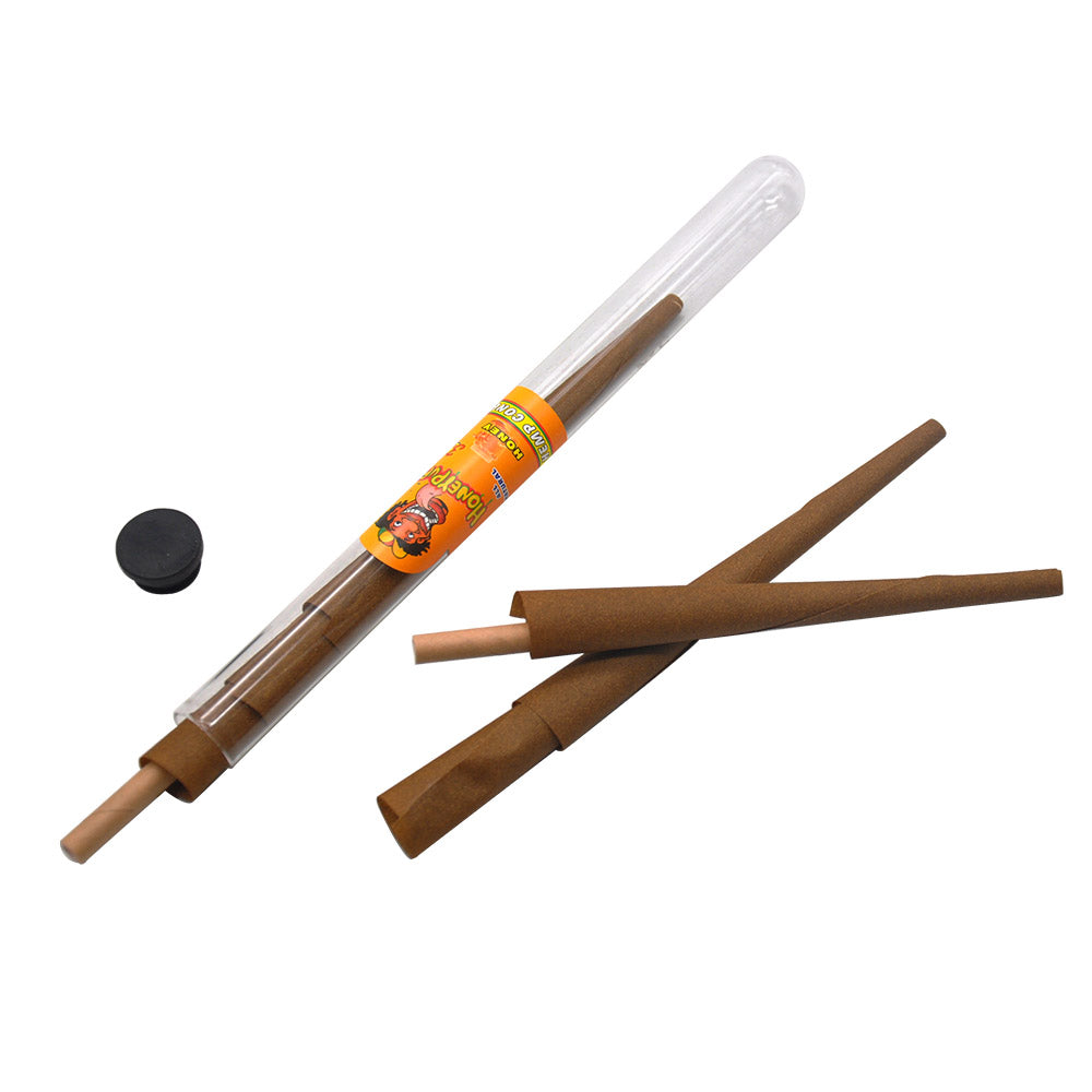 HONEYPUFF Honey Flavors Pre Rolled Cones with Tips, King Size Pre Rolled Rolling Paper, Natural Rolling Papers & Glass Cigarette Holder, 3Cone/Tube 24Tubes/Box