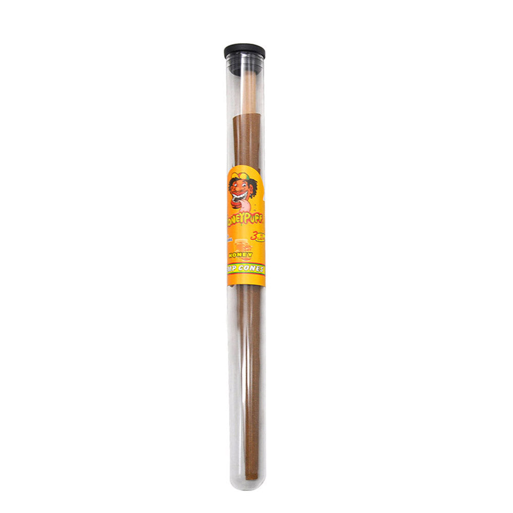 HONEYPUFF Honey Flavors Pre Rolled Cones with Tips, King Size Pre Rolled Rolling Paper, Natural Rolling Papers & Glass Cigarette Holder, 3Cone/Tube 24Tubes/Box