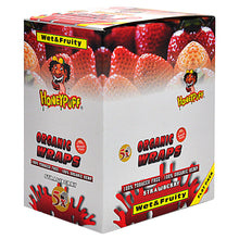 Load image into Gallery viewer, HONEYPUFF Strawberry Flavored KingSize Hemp Wraps Blunt Wrap Resealable Zip Pack