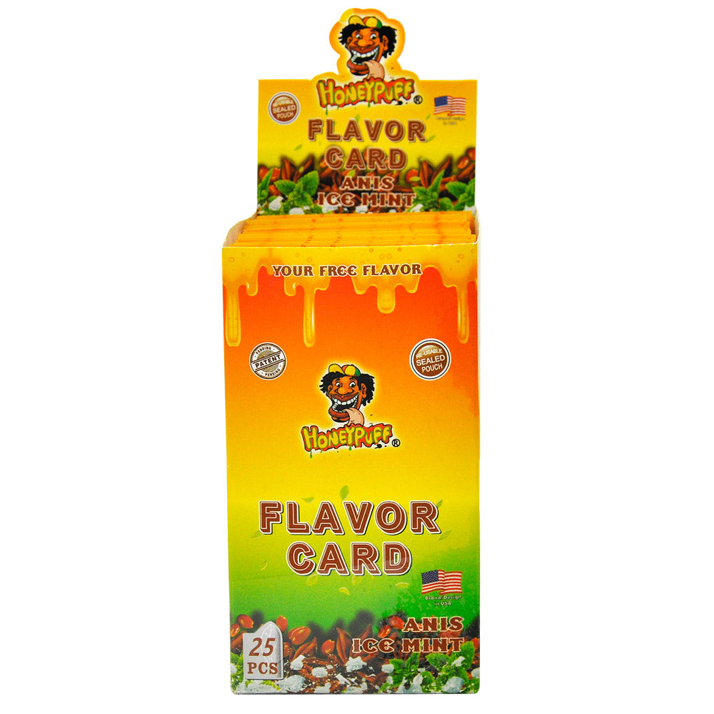 HONEYPUFF Anise Ice Mint Flavour Cards, King Size Cigarette Insert Infusion, Natural Flavour Card