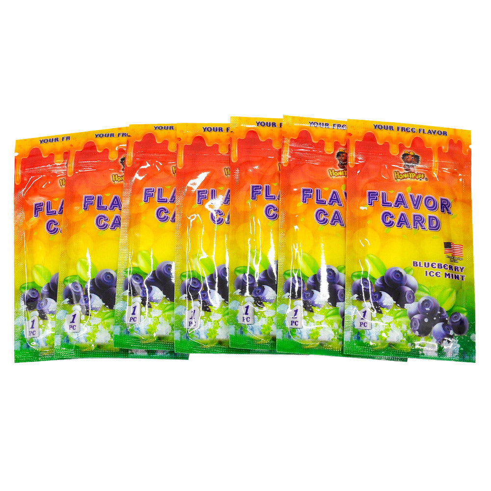 HONEYPUFF Blueberry Ice Mint Flavour Cards, King Size Cigarette Insert Infusion, Natural Flavour Card