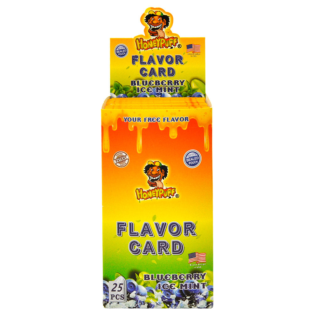 HONEYPUFF Blueberry Ice Mint Flavour Cards, King Size Cigarette Insert Infusion, Natural Flavour Card