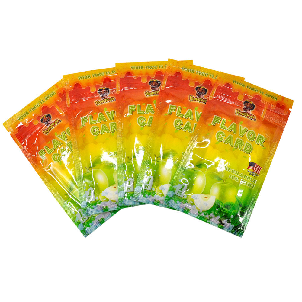 HONEYPUFF Green Apple Ice Mint Flavour Cards, King Size Cigarette Insert Infusion, Natural Flavour Card