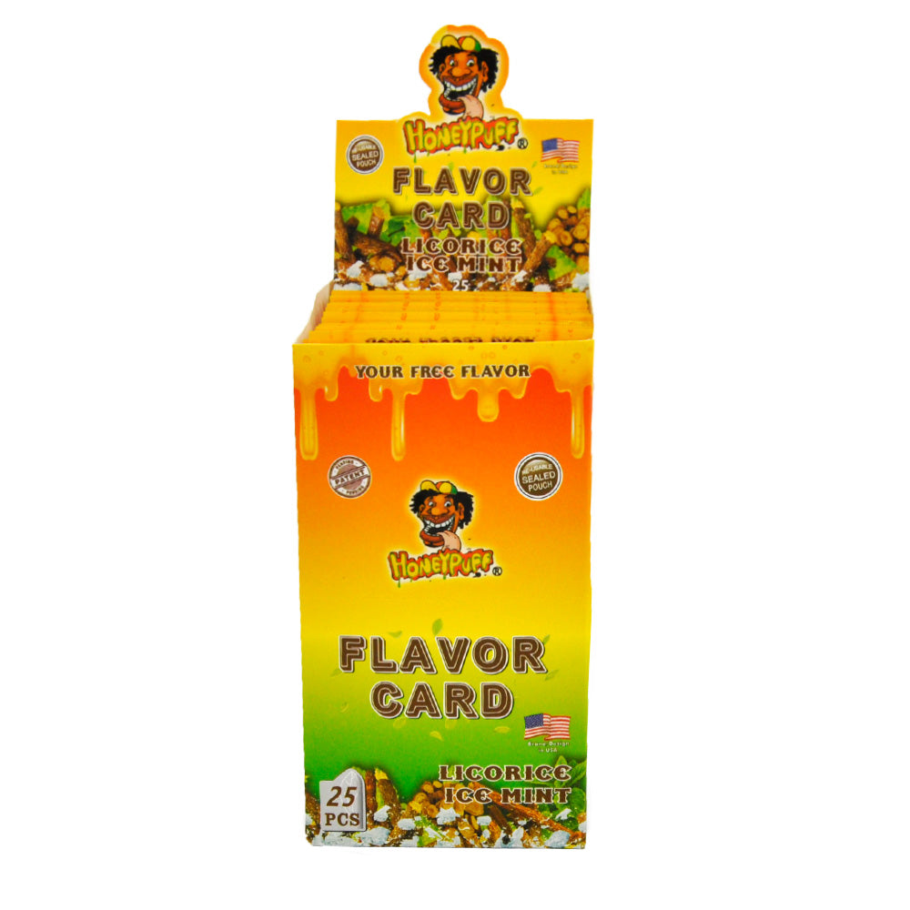 HONEYPUFF Licorice Ice Mint Flavour Cards, King Size Cigarette Insert Infusion, Natural Flavour Card