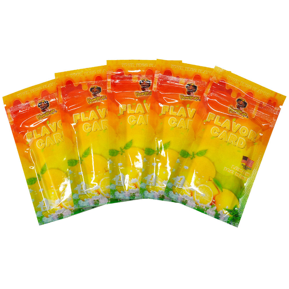 HONEYPUFF Lemon Ice Mint Flavour Cards, King Size Cigarette Insert Infusion, Natural Flavour Card