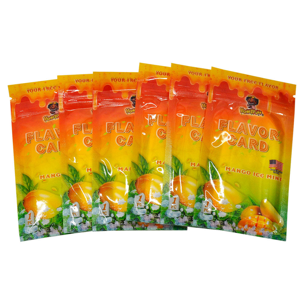 HONEYPUFF Mango Ice Mint Flavour Cards, King Size Cigarette Insert Infusion, Natural Flavour Card