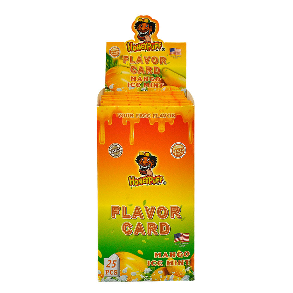 HONEYPUFF Mango Ice Mint Flavour Cards, King Size Cigarette Insert Infusion, Natural Flavour Card