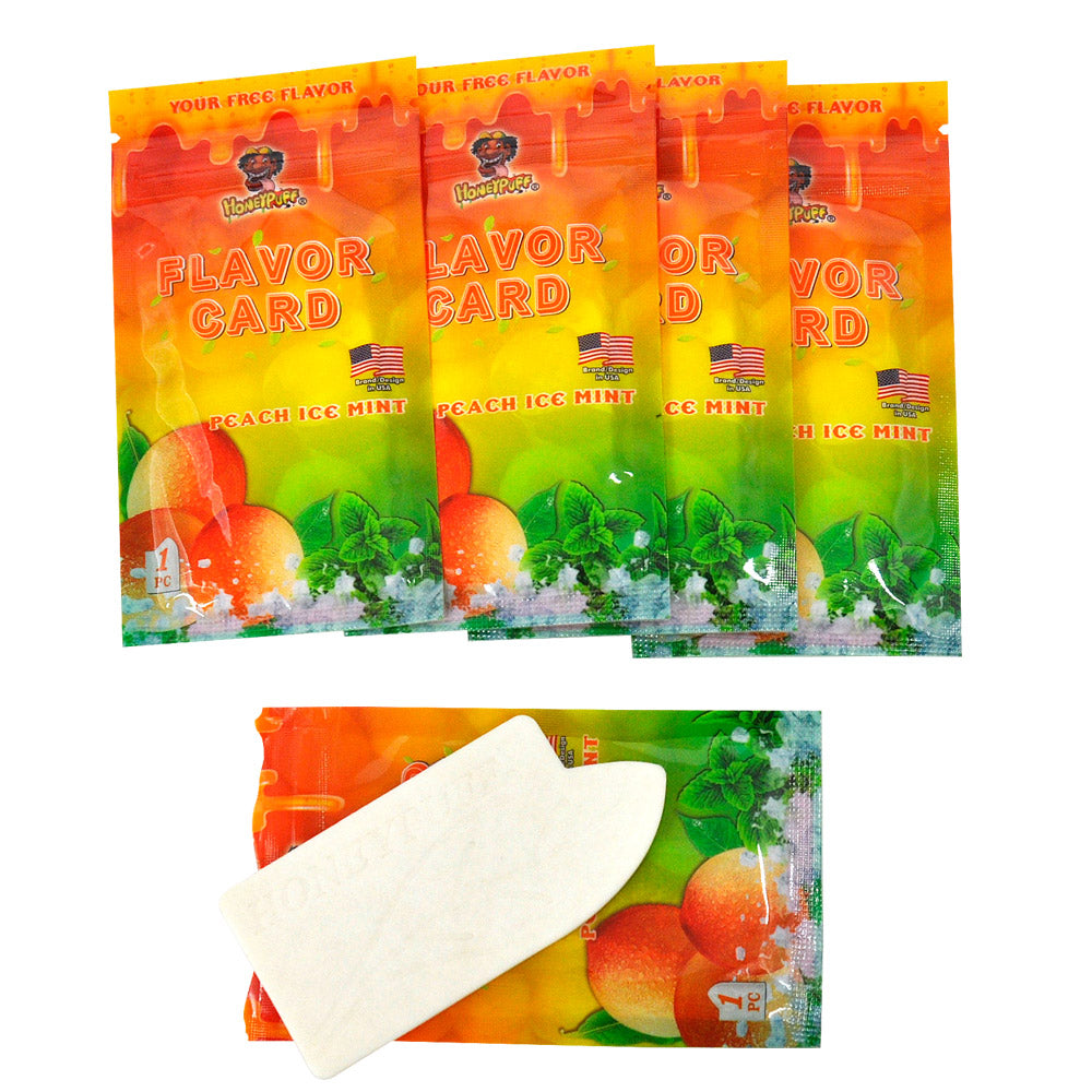 HONEYPUFF Peach Ice Mint Flavour Cards, King Size Cigarette Insert Infusion, Natural Smell Flavour Card