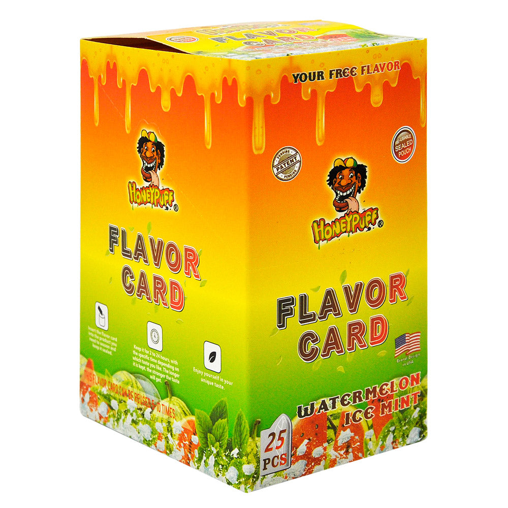 HONEYPUFF Watermelon Ice Mint Flavour Cards, King Size Cigarette Insert Infusion, Natural Flavour Card