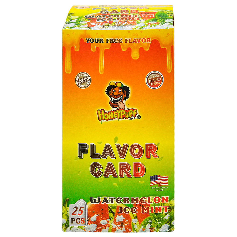 HONEYPUFF Watermelon Ice Mint Flavour Cards, King Size Cigarette Insert Infusion, Natural Flavour Card