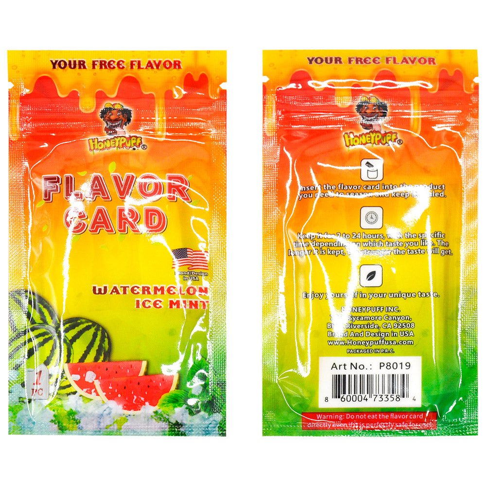 HONEYPUFF Watermelon Ice Mint Flavour Cards, King Size Cigarette Insert Infusion, Natural Flavour Card