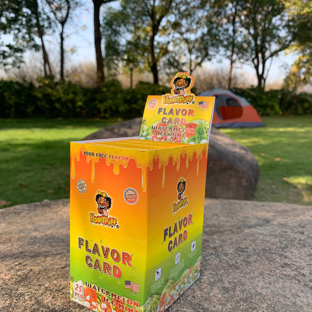 HONEYPUFF Watermelon Ice Mint Flavour Cards, King Size Cigarette Insert Infusion, Natural Flavour Card