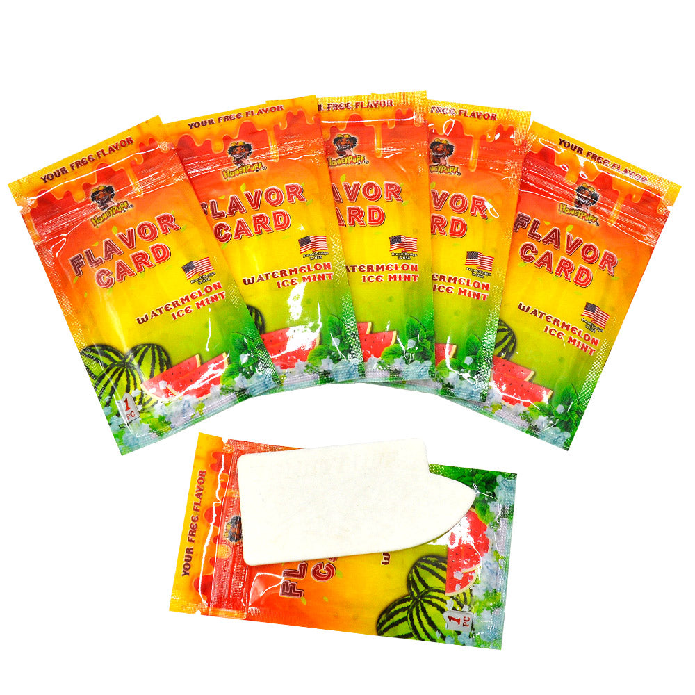 HONEYPUFF Watermelon Ice Mint Flavour Cards, King Size Cigarette Insert Infusion, Natural Flavour Card