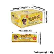 Load image into Gallery viewer, HONEYPUFF 1 1/4 Size Honey Flavored Rolling Papers, Slow Burning Cigarette Rolling Papers (50 PCS)