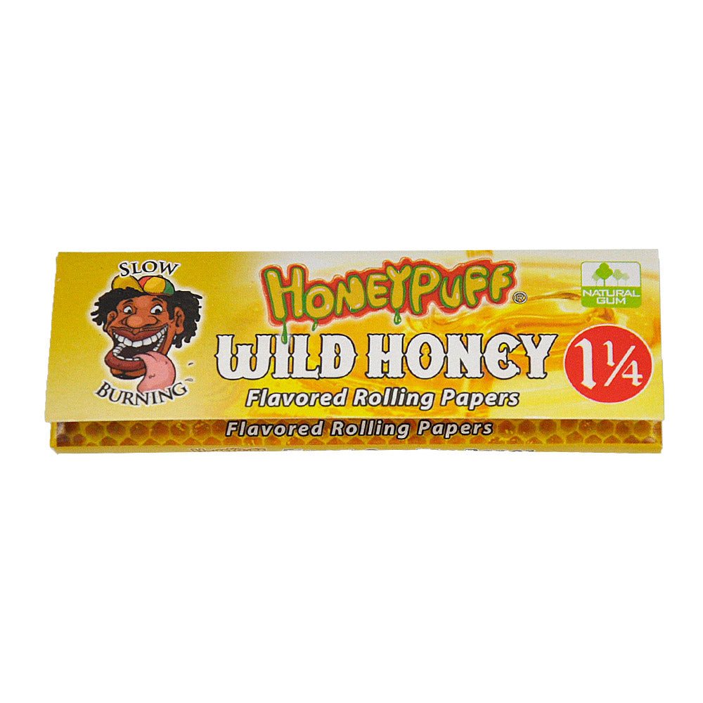 HONEYPUFF 1 1/4 Size Honey Flavored Rolling Papers, Slow Burning Cigarette Rolling Papers (50 PCS)