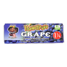Load image into Gallery viewer, HONEYPUFF 1 1/4 Size Grape Flavored Rolling Papers, Slow Burning Cigarette Rolling Papers (50 PCS)