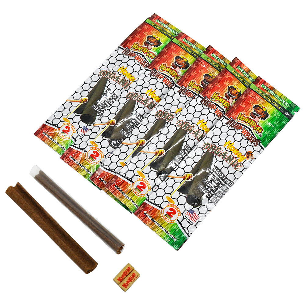 HONEYPUFF Honey Flavored Pre Rolled Cones, King Size Pre Rolled Rolling Paper with Tips, Slow Burning Rolling Cones, 2 PCS / Pack 12 Packs / Box
