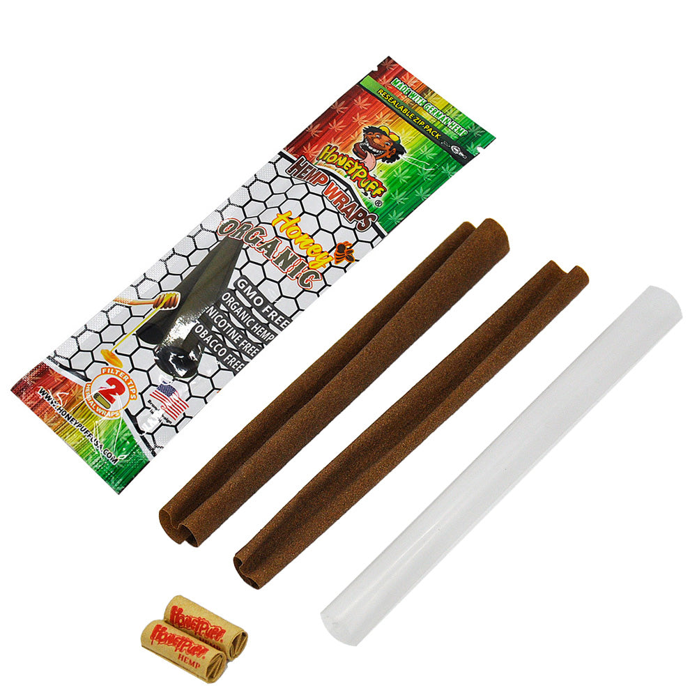 HONEYPUFF Honey Flavored Pre Rolled Cones, King Size Pre Rolled Rolling Paper with Tips, Slow Burning Rolling Cones, 2 PCS / Pack 12 Packs / Box