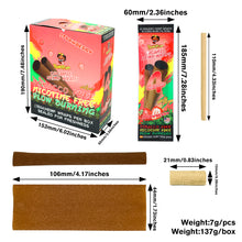 Load image into Gallery viewer, HONEYPUFF Strawberry Flavors Rolling Papers, King Size Cigarette Rolling Paper with Tips, Slow Burning Rolling Paper &amp; Biodegradable, 4 Pieces / Pack 15 Pack / Box