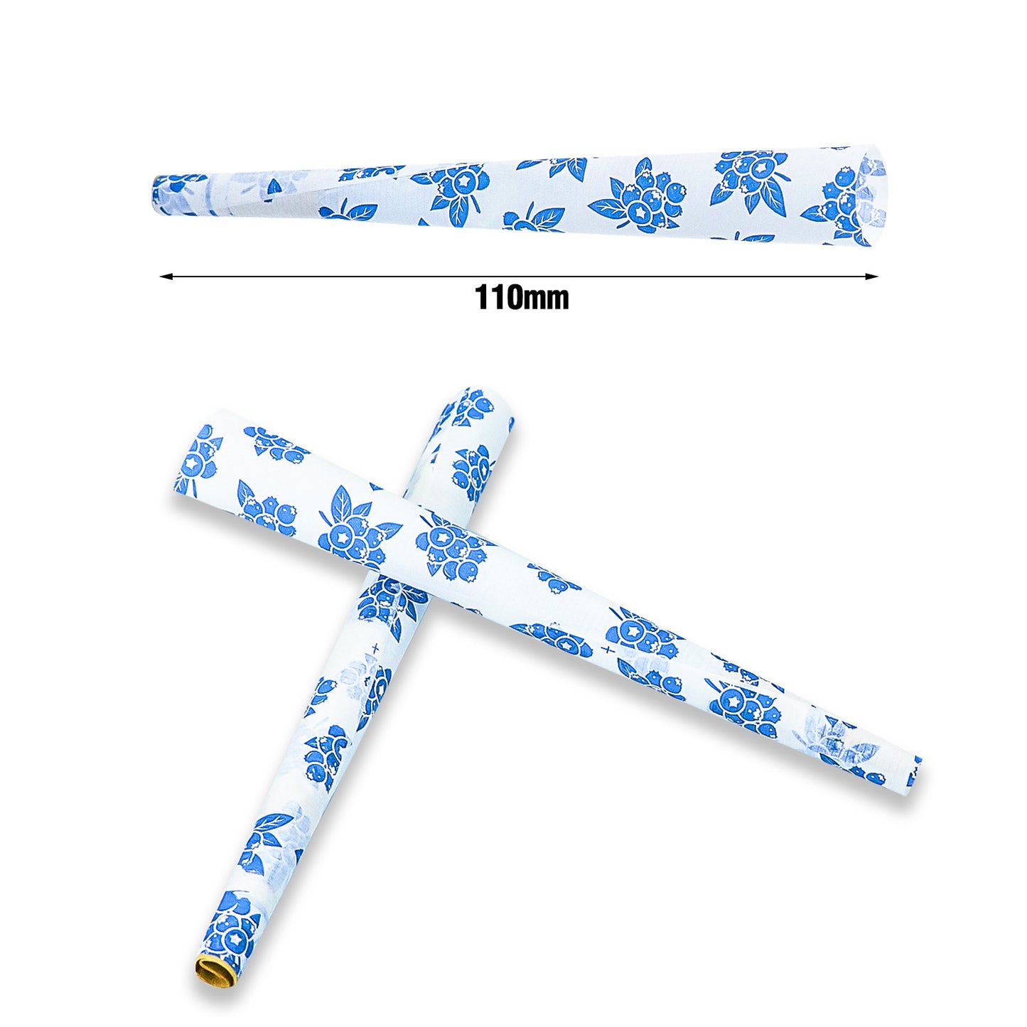 HONEYPUFF Blueberry Flavor Pre Rolled Cones, King Size Pre Rolled Rolling Paper with Tips, Slow Burning Papers (72 PCS)