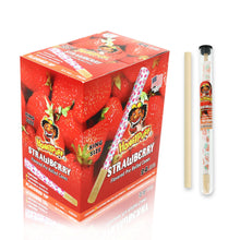 Load image into Gallery viewer, HONEYPUFF Strawberry Flavors Pre Rolled Cones With Wood Tips, King Size Rolling Paper &amp; Glass Cigarette Holder Slow Burning Rolling Cones
