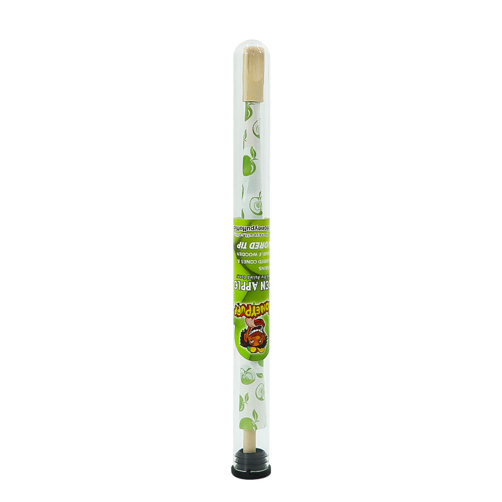 HONEYPUFF Green Apple Flavors Pre Rolled Cones With Wood Tips, King Size Rolling Paper & Glass Cigarette Holder Slow Burning Rolling Cones