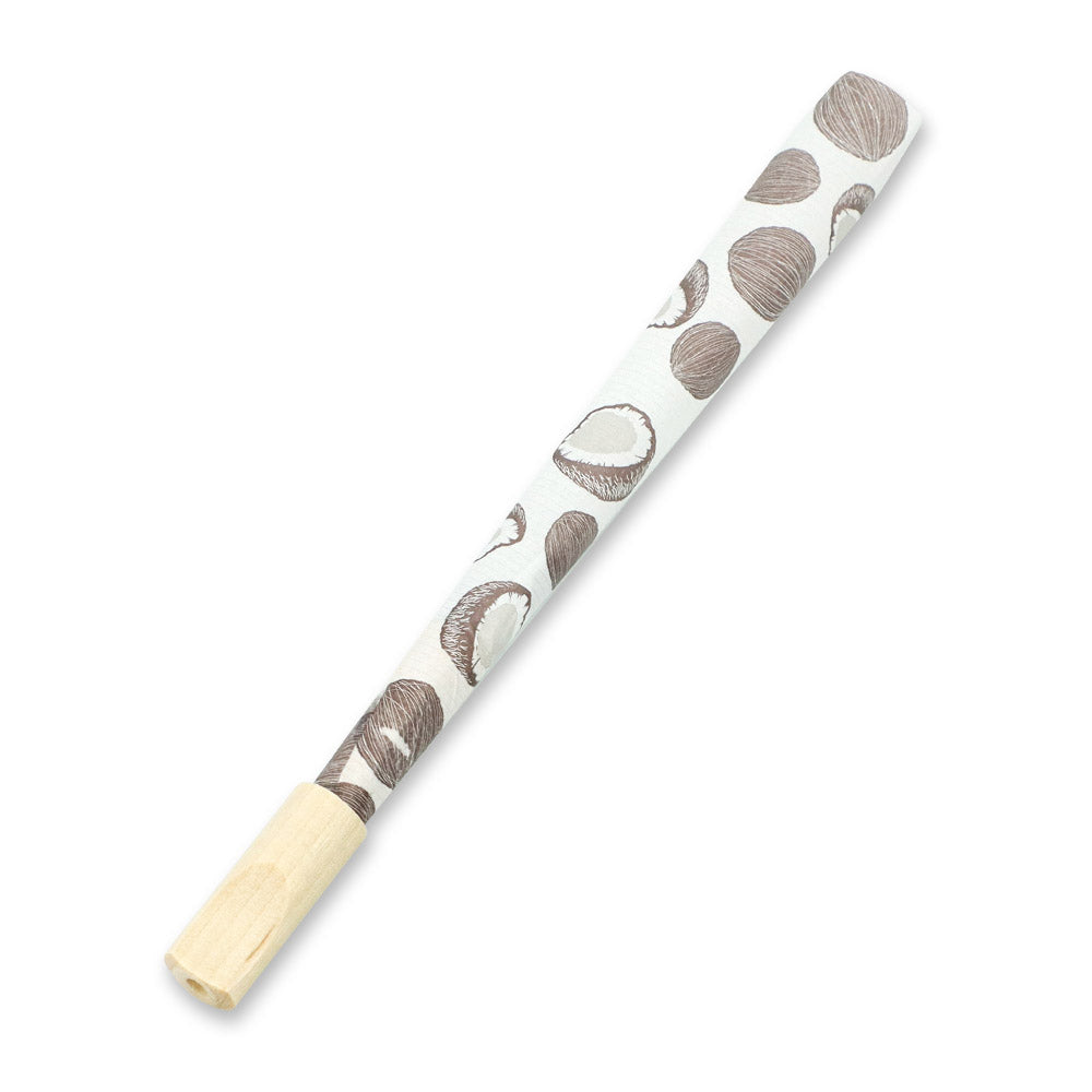 HONEYPUFF Coconut Flavors Pre Rolled Cones With Wood Tips, King Size Rolling Paper & Glass Cigarette Holder Slow Burning Rolling Cones