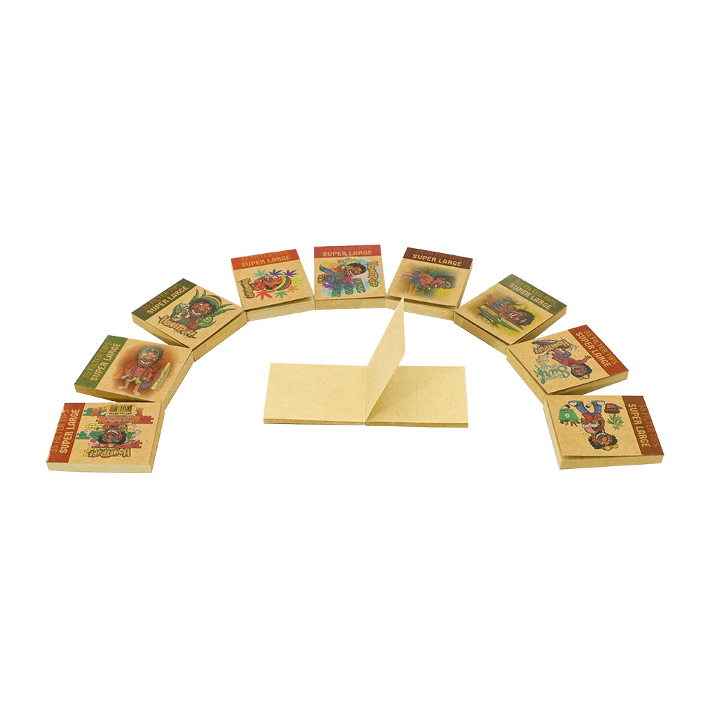 HONEYPUFF 60*47mm Mini Size Rolling Paper Tips, Natural Brown Rolling Tips, 35 Pieces