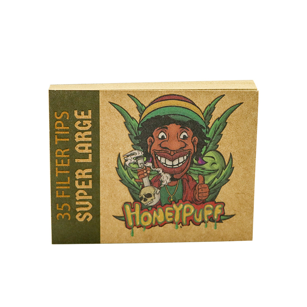 HONEYPUFF 60*47mm Mini Size Rolling Paper Tips, Natural Brown Rolling Tips, 35 Pieces