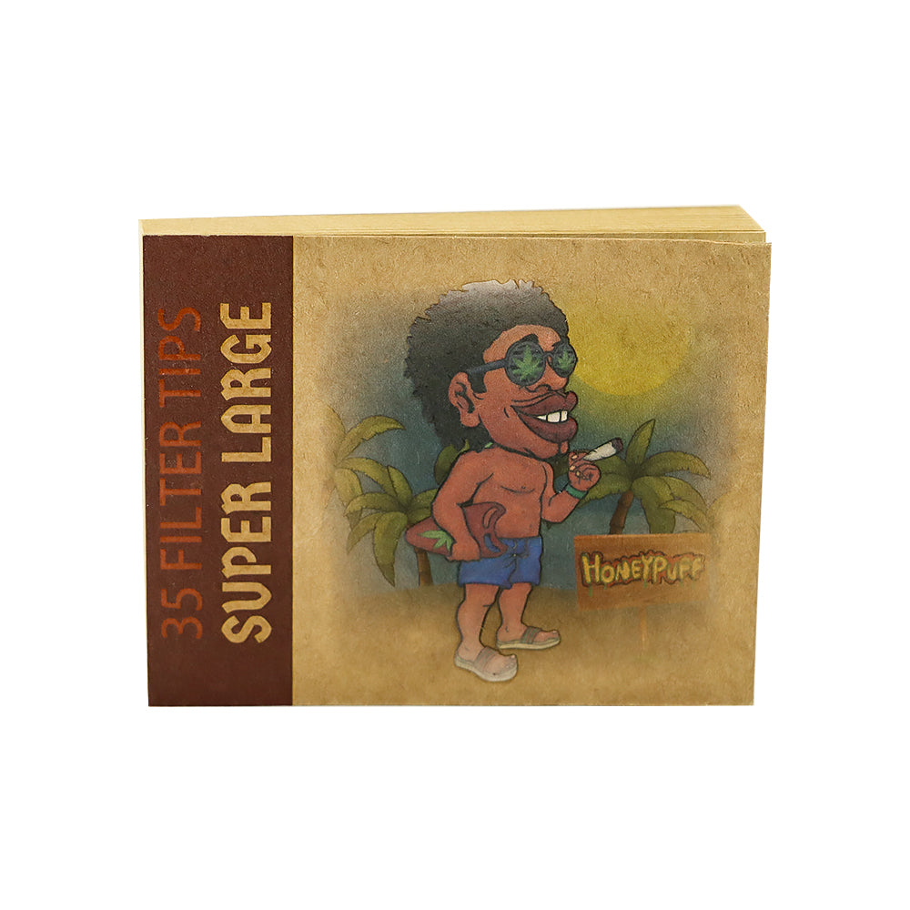 HONEYPUFF 60*47mm Mini Size Rolling Paper Tips, Natural Brown Rolling Tips, 35 Pieces