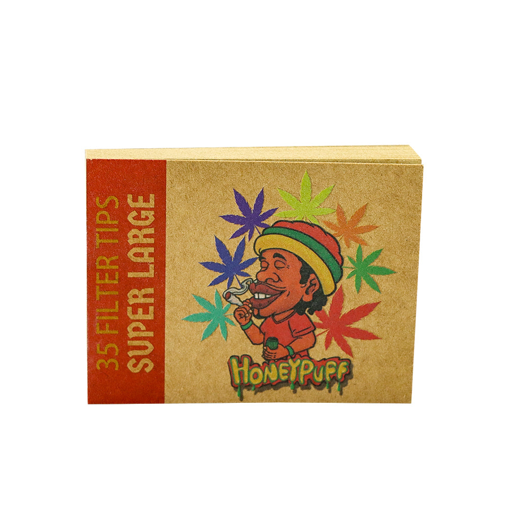 HONEYPUFF 60*47mm Mini Size Rolling Paper Tips, Natural Brown Rolling Tips, 35 Pieces