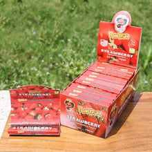 Load image into Gallery viewer, HONEYPUFF 1 1/4 Size Strawberry Flavored Rolling Papers, Slow Burning Cigarette Rolling Papers (32 PCS)