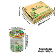 Load image into Gallery viewer, Honeypuff Herb Glass Jar Sticker Empty Storage Container Herb Glass Jar With Bamboo Lid