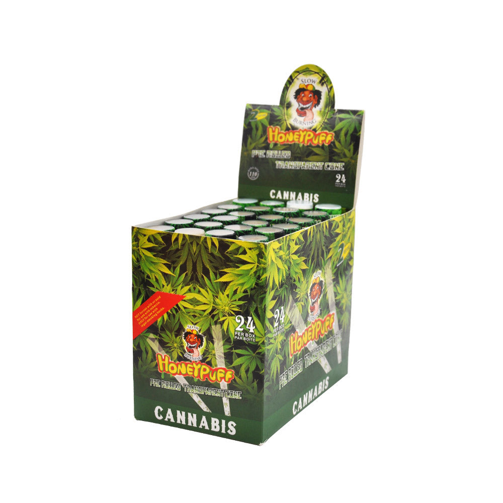 HONEYPUFF Cannabis-Geschmack, vorgerollte Tüten, transparente Zigarettenpapiere, vorgerollte Kingsize-Zigarettenpapiere mit Tips, 2 Stück pro Tube