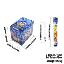 Load image into Gallery viewer, HONEYPUFF Blueberry Flavor Pre Rolled Cones, Clear Rolling Papers, King Size Pre Rolled Rolling Paper with Tips, 2 PCS per Tube