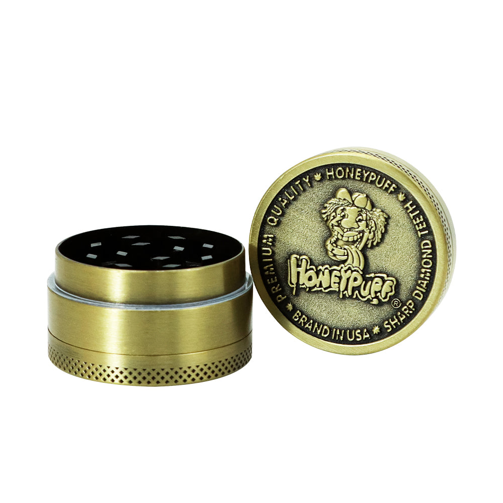 HONEYPUFF 40 mm Zinc Alloy Herb Grinder, 3 Lay Metal Tobacco Grinder, Easy Clean Weed Grinder, 6 PCS / Box