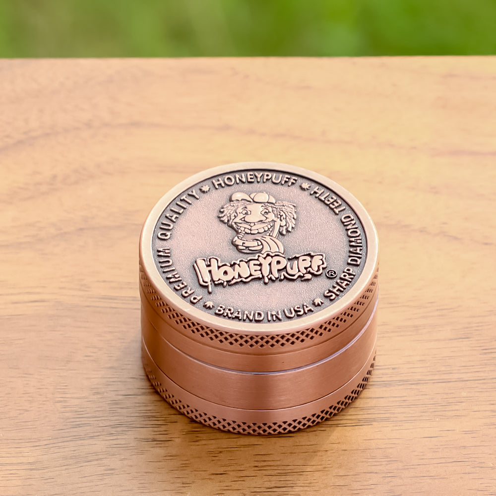 HONEYPUFF 40 mm Zinc Alloy Herb Grinder, 3 Lay Metal Tobacco Grinder, Easy Clean Weed Grinder, 6 PCS / Box