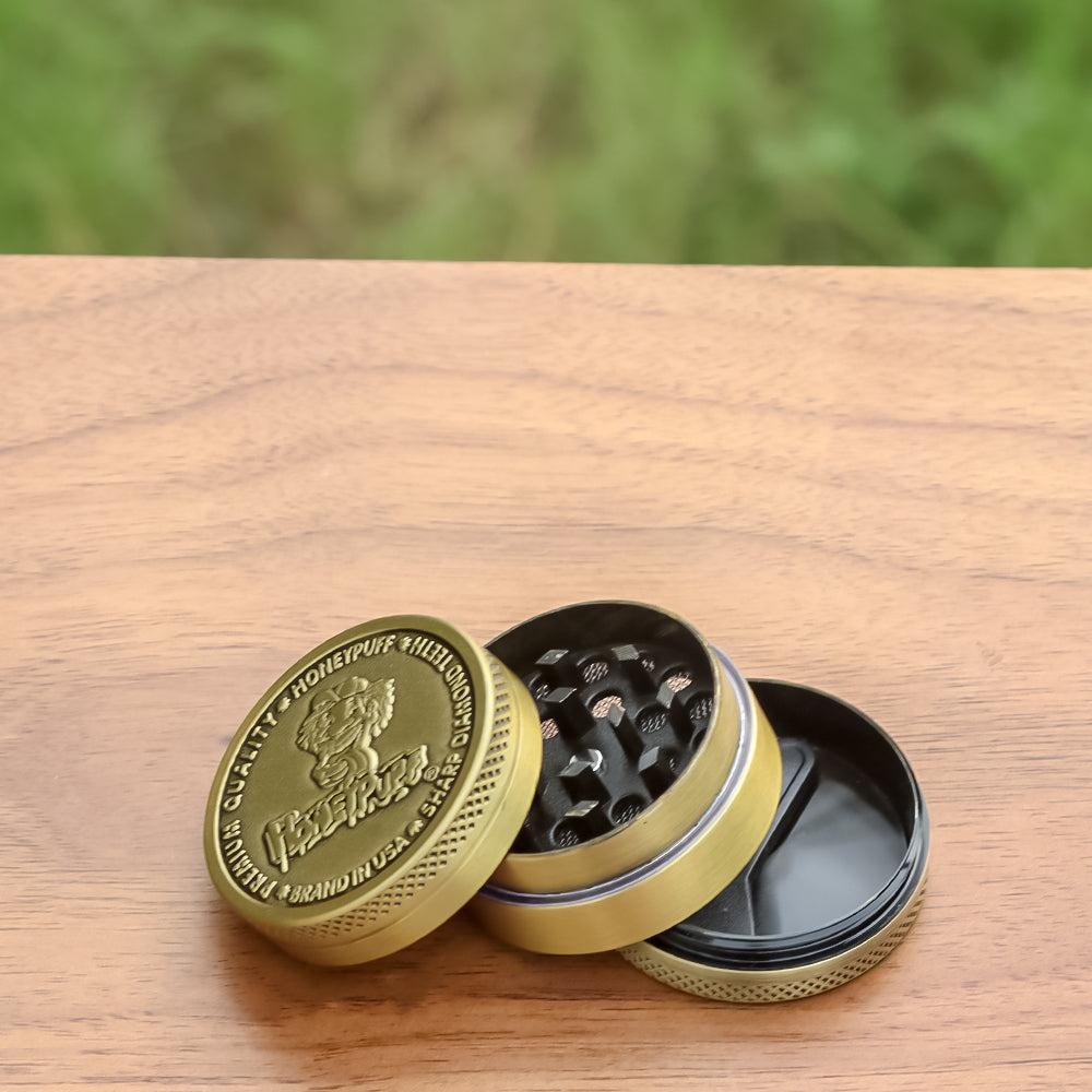 HONEYPUFF 40 mm Zinc Alloy Herb Grinder, 3 Lay Metal Tobacco Grinder, Easy Clean Weed Grinder, 6 PCS / Box
